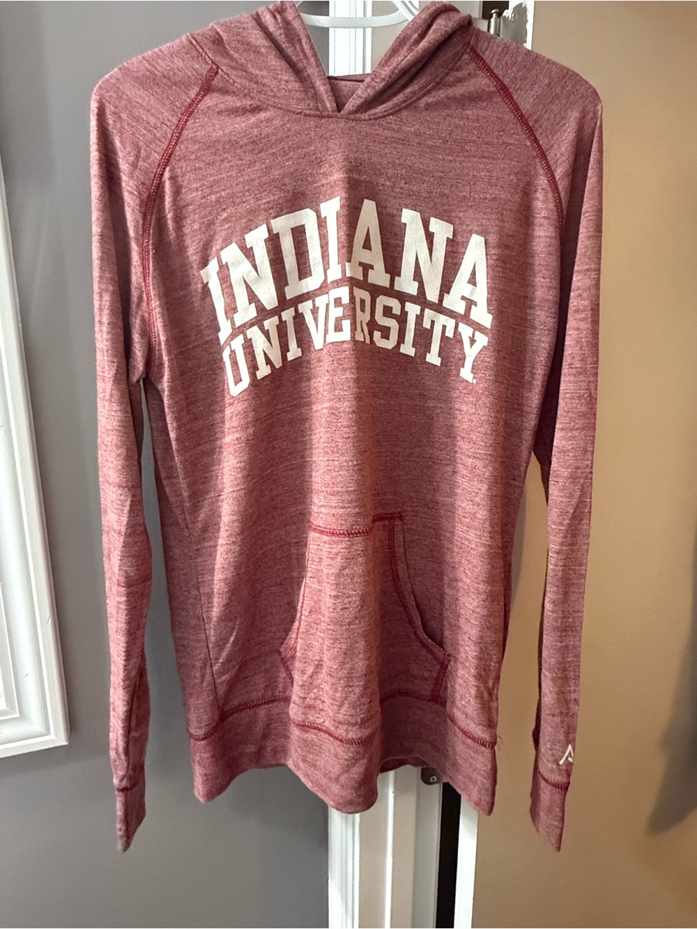 Indiana University Women's Hooded Sweatshirt - Heathered Red
